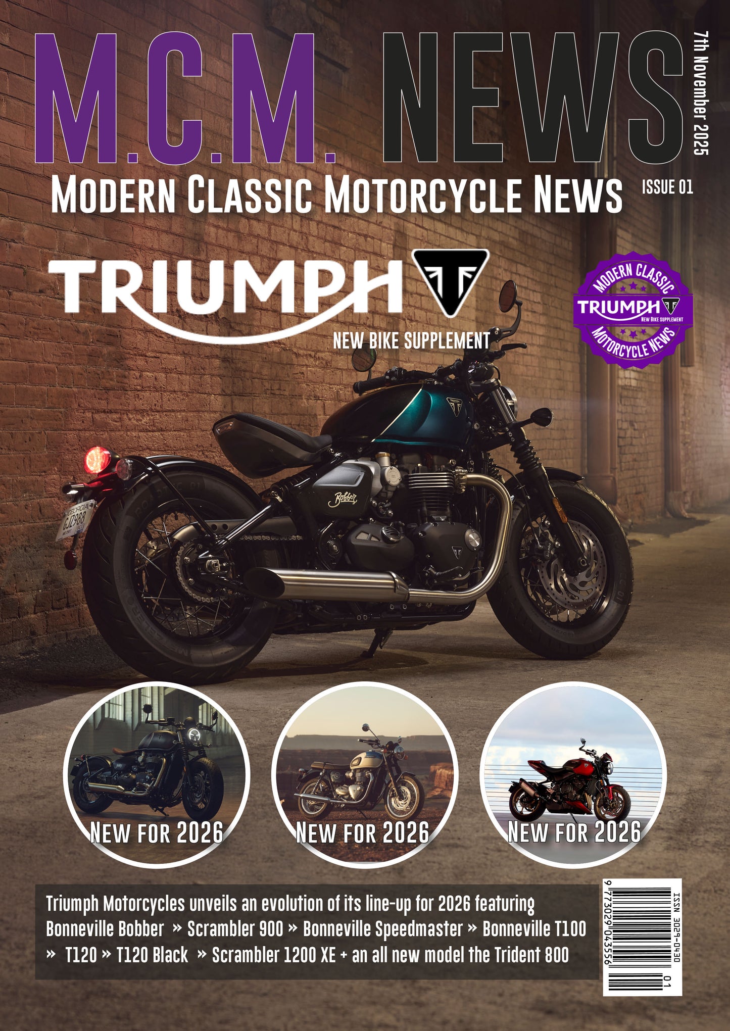 Triumph Motorcycles Supplement - 7th November 2025