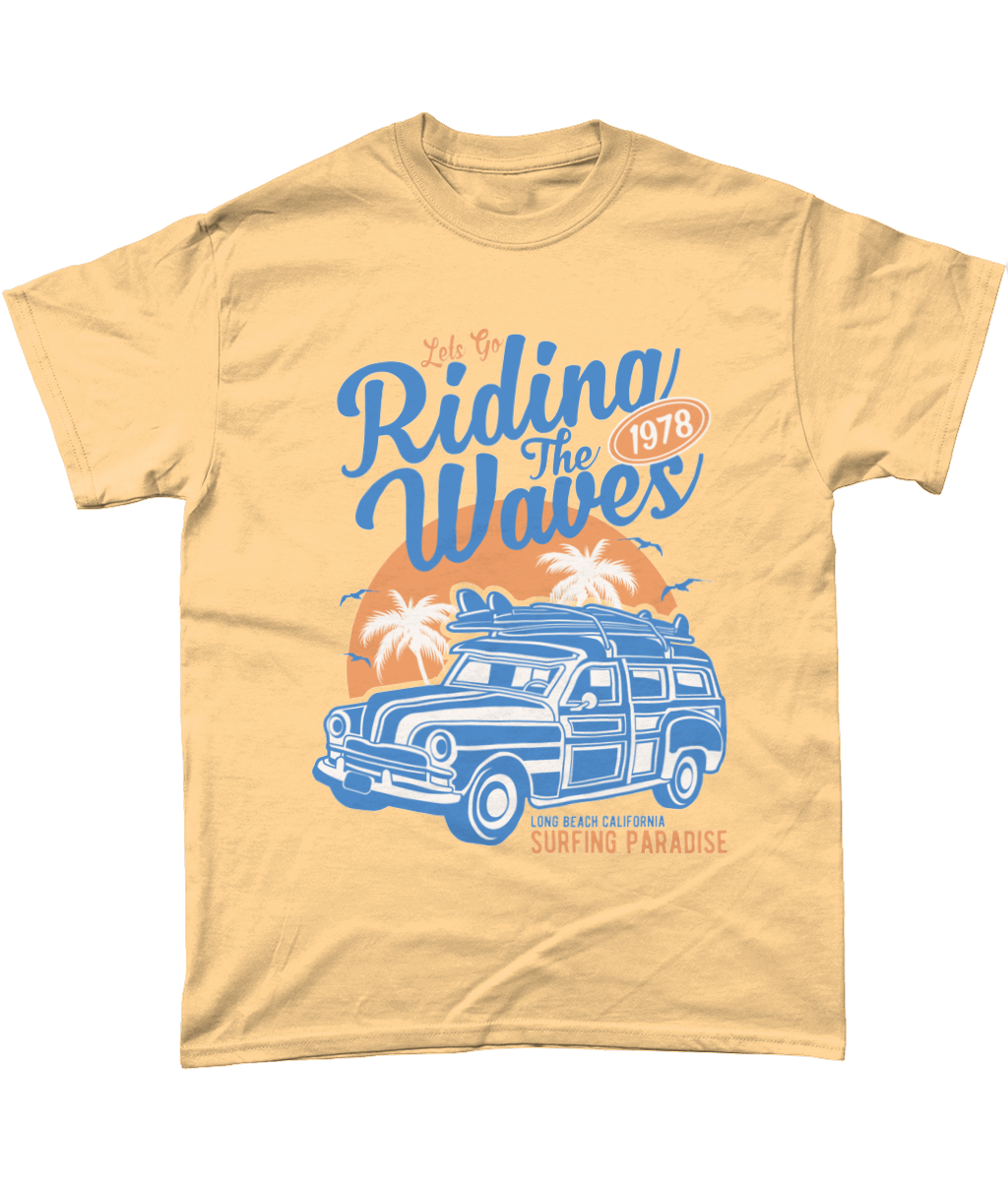 Riding The Waves – Heavy Cotton T-Shirt - Vitesse T-Shirts UK