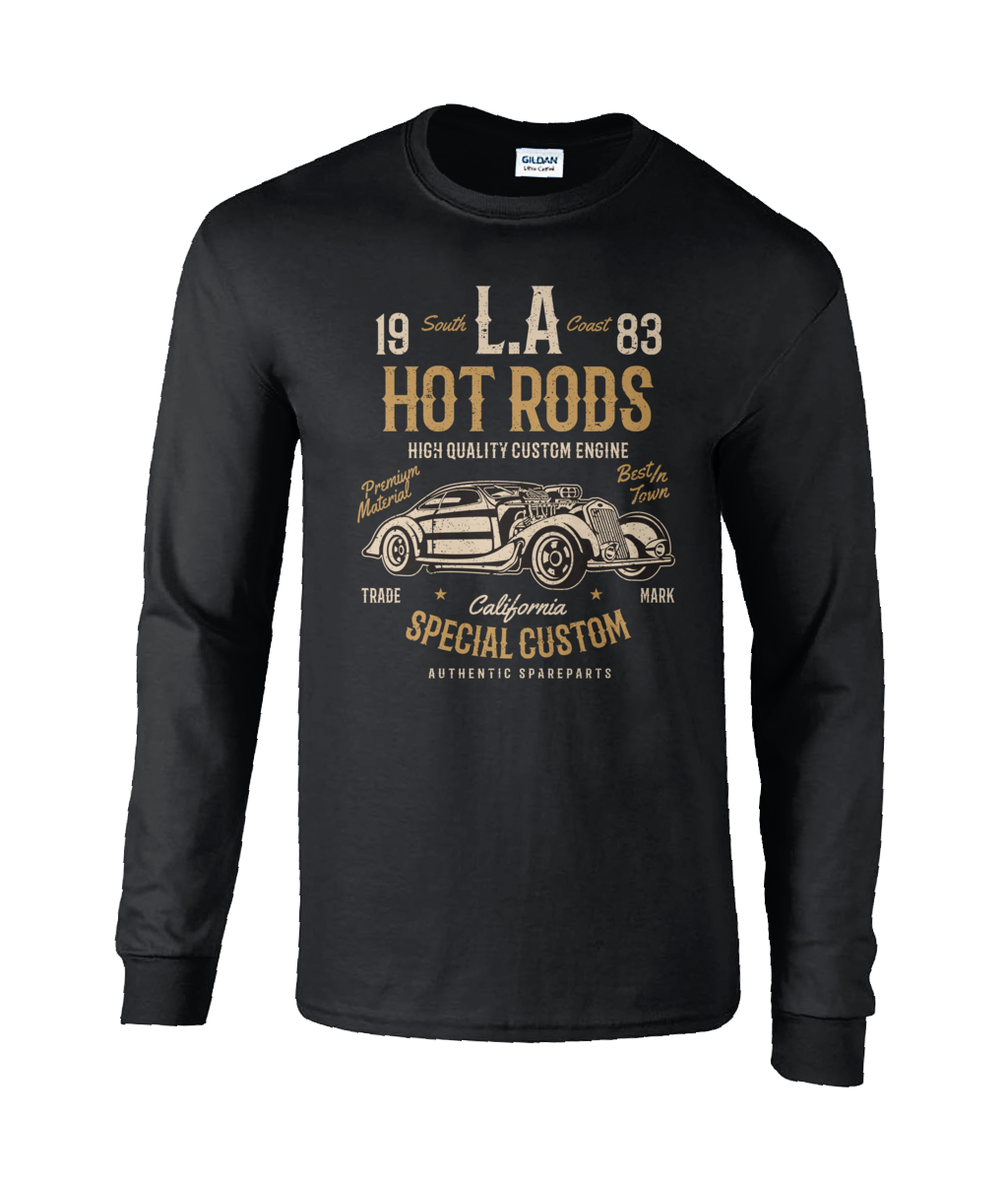 LA Hot Rods - Ultra Cotton Long Sleeve T-Shirt - Vitesse T-Shirts UK