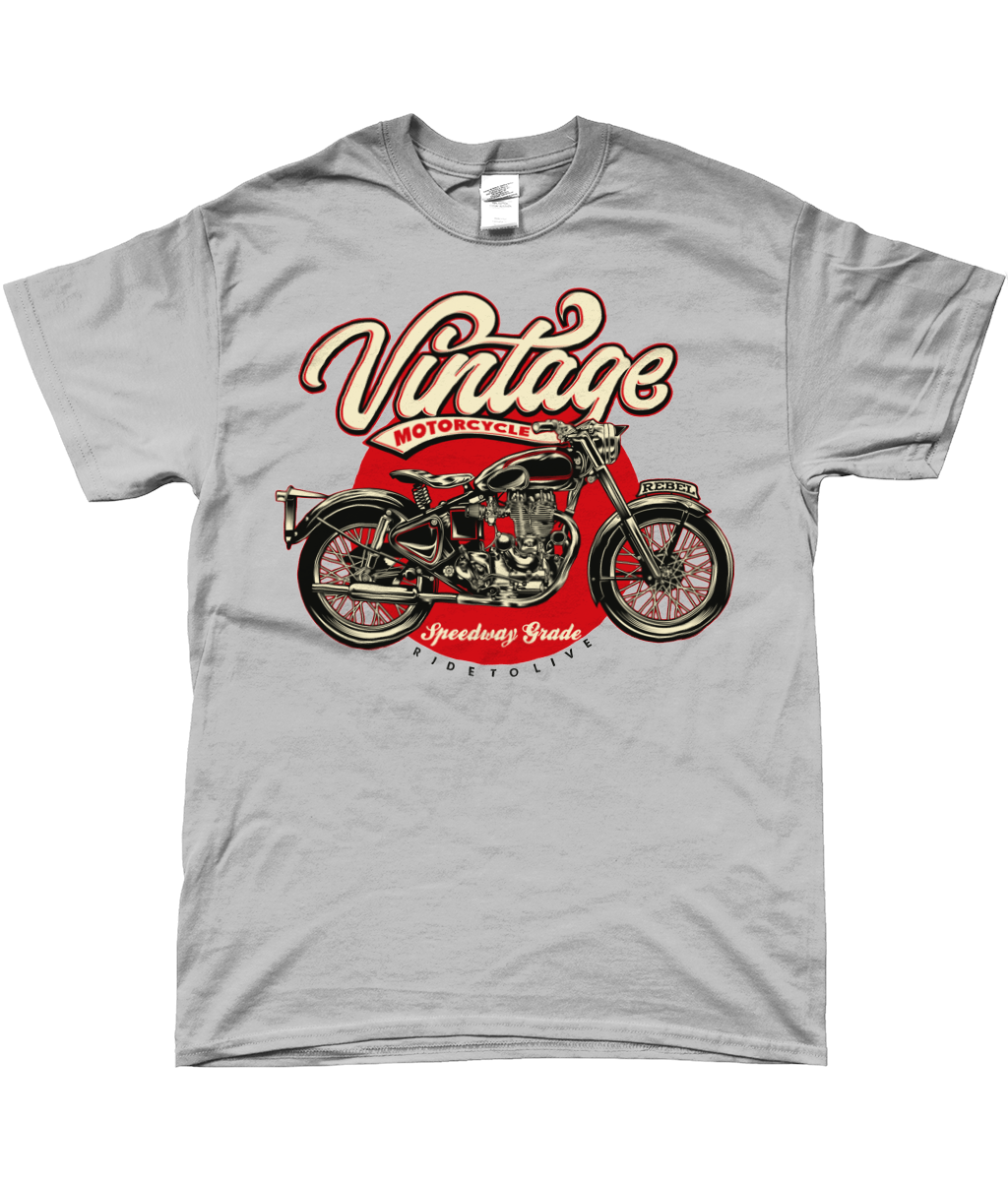 Vintage Motorcycle - SoftStyle Ringspun T-Shirt - Vitesse T-Shirts UK