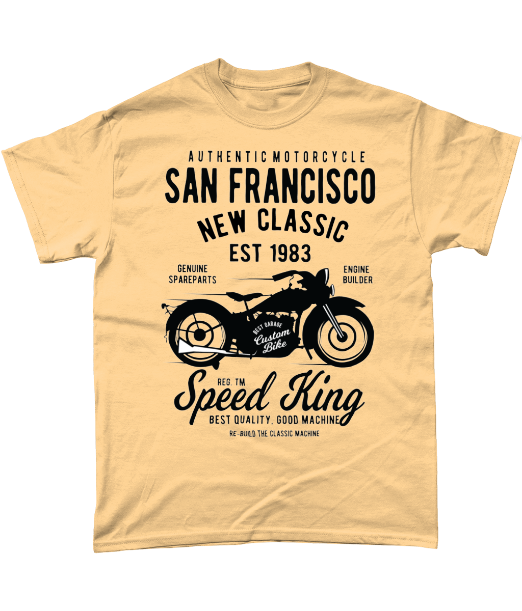 San Francisco Motorcycle - Heavy Cotton T-Shirt - Vitesse T-Shirts UK