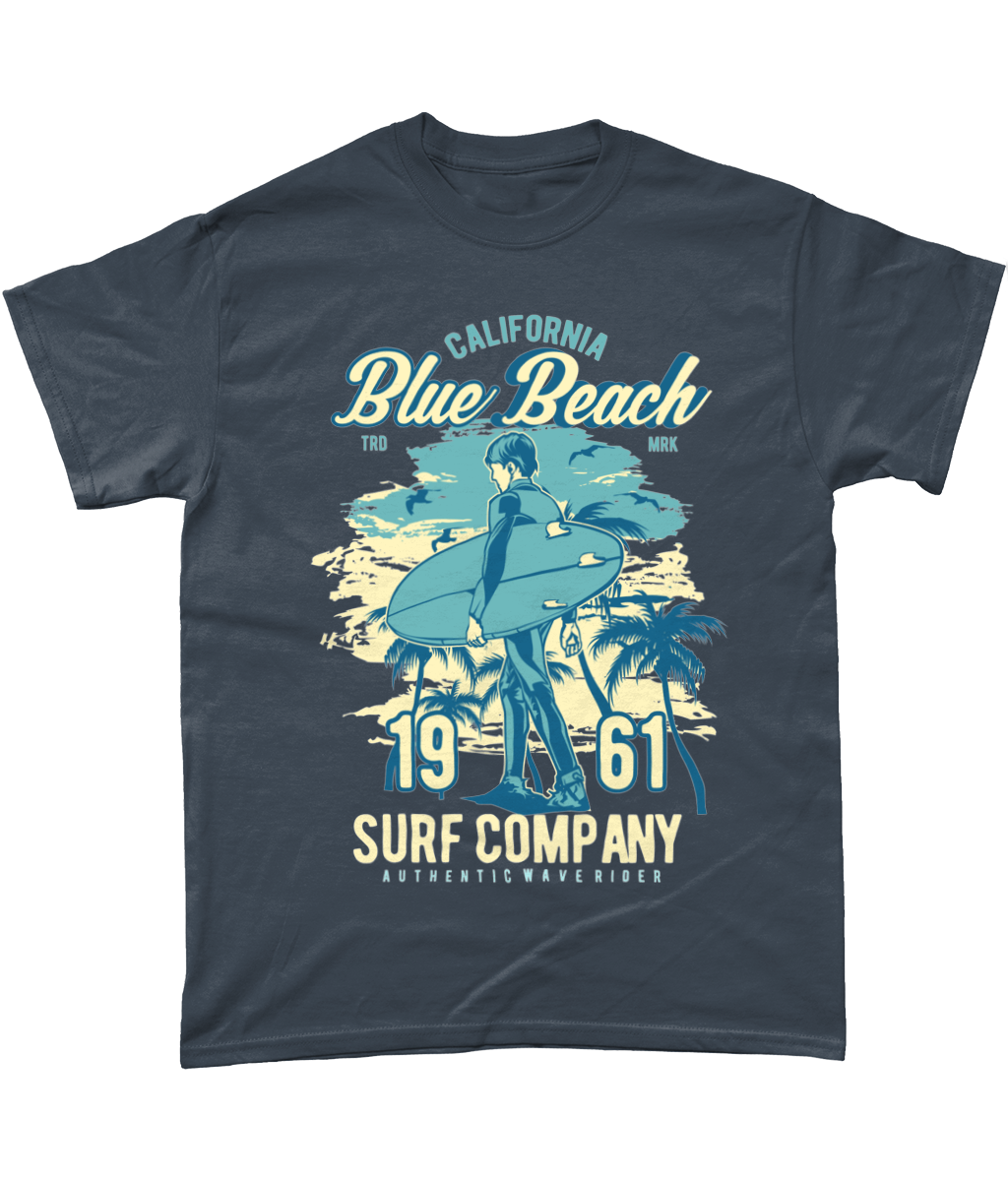 Blue Beach - Gildan Heavy Cotton T-Shirt - Vitesse T-Shirts UK