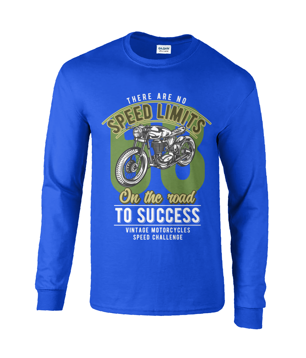 No Speed Limits - Ultra Cotton Long Sleeve T-Shirt - Vitesse T-Shirts UK