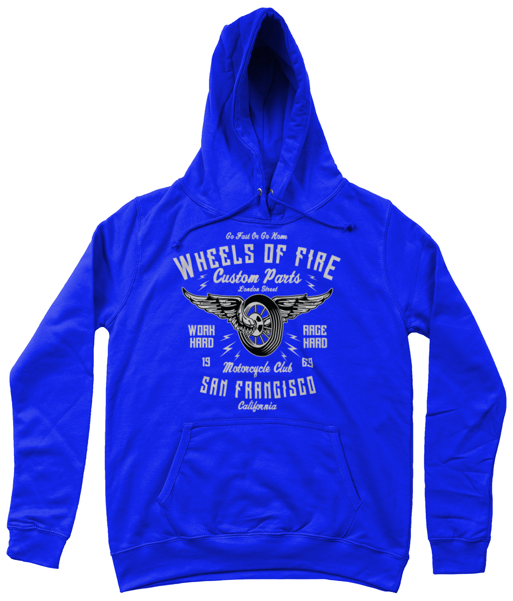 Wheels Of Fire – AWDis Girlie College Hoodie - Vitesse T-Shirts UK