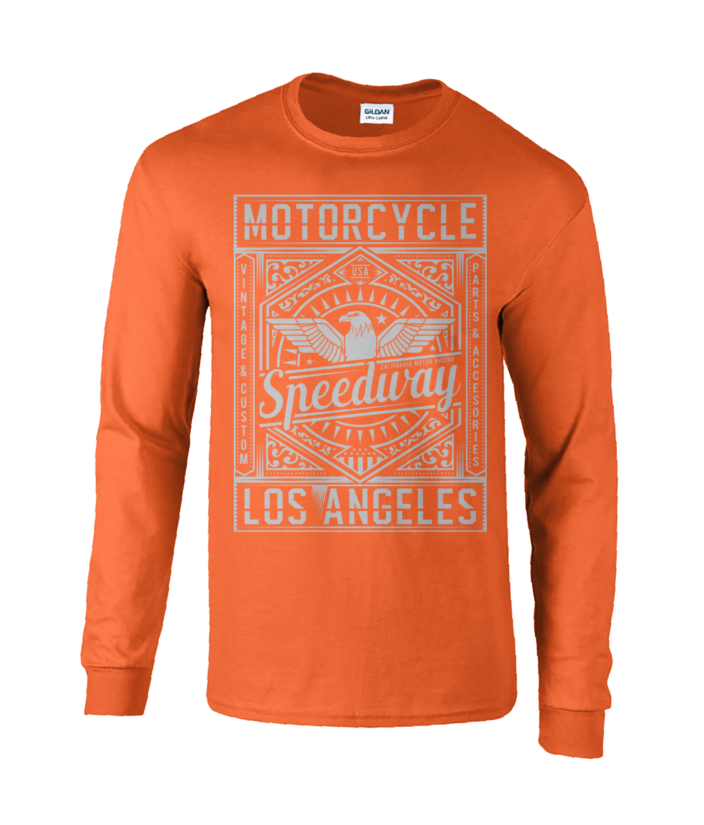 Motorcycle Speedway - Ultra Cotton Long Sleeve T-Shirt - Vitesse T-Shirts UK