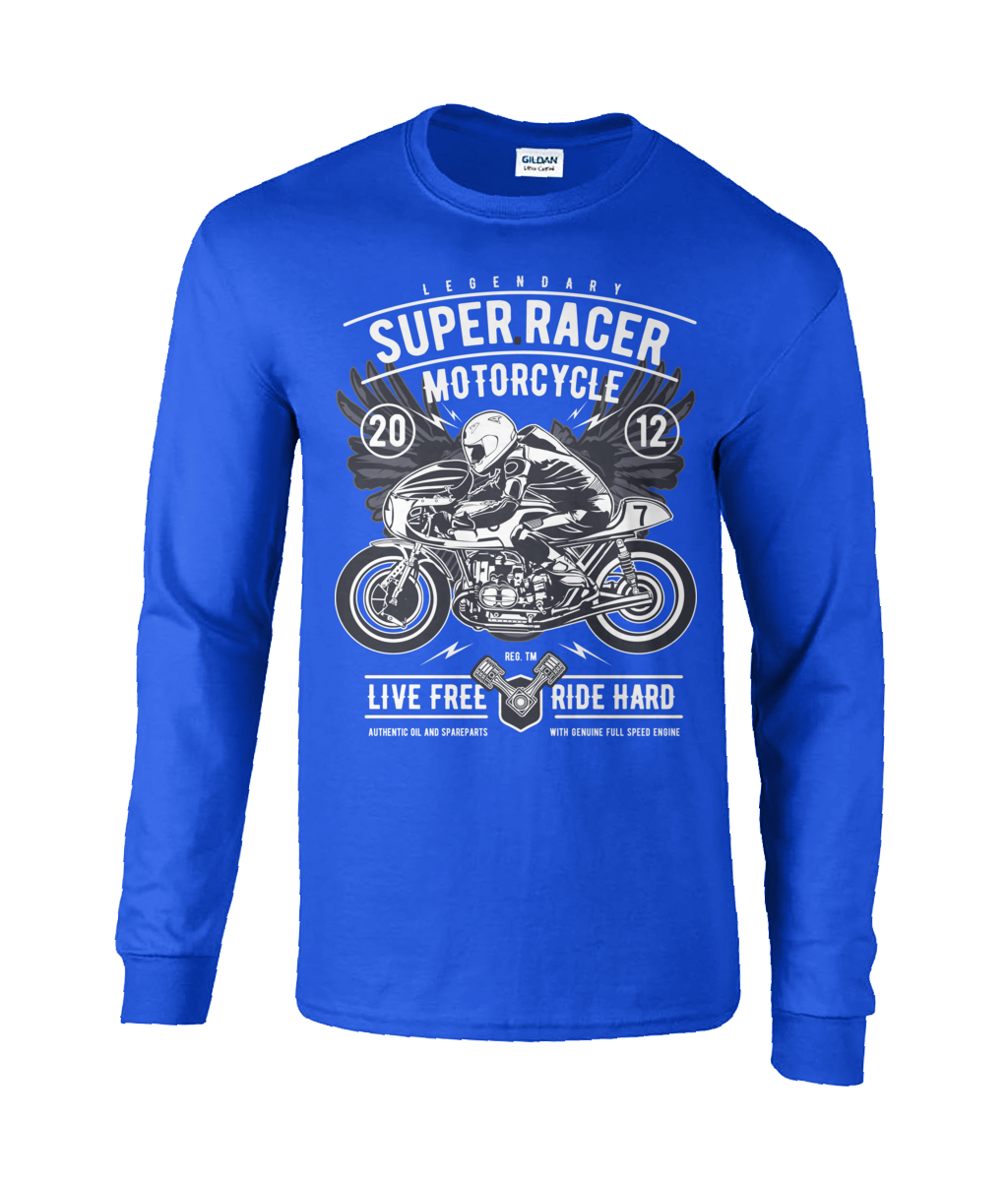 Super Racer - Ultra Cotton Long Sleeve T-Shirt - Vitesse T-Shirts UK