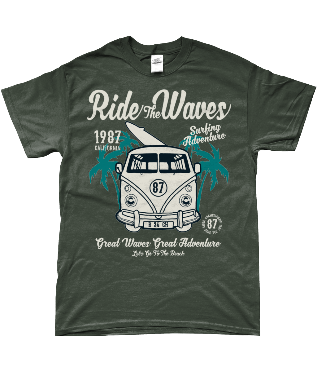 Ride The Waves - Gildan SoftStyle® Ringspun T-Shirt - Vitesse T-Shirts UK