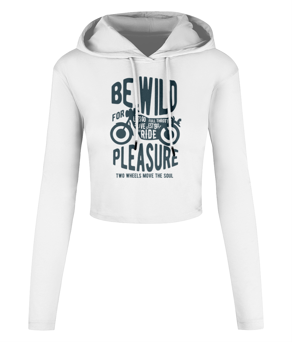 Be Wild - Women's Cropped Hooded T-shirt - Vitesse T-Shirts UK