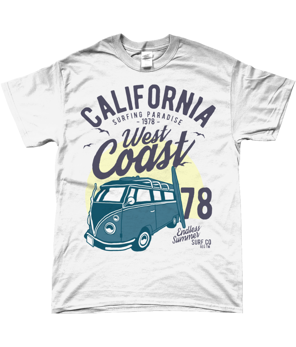 California West Coast v2 - Gildan SoftStyle® Ringspun T-Shirt - Vitesse T-Shirts UK