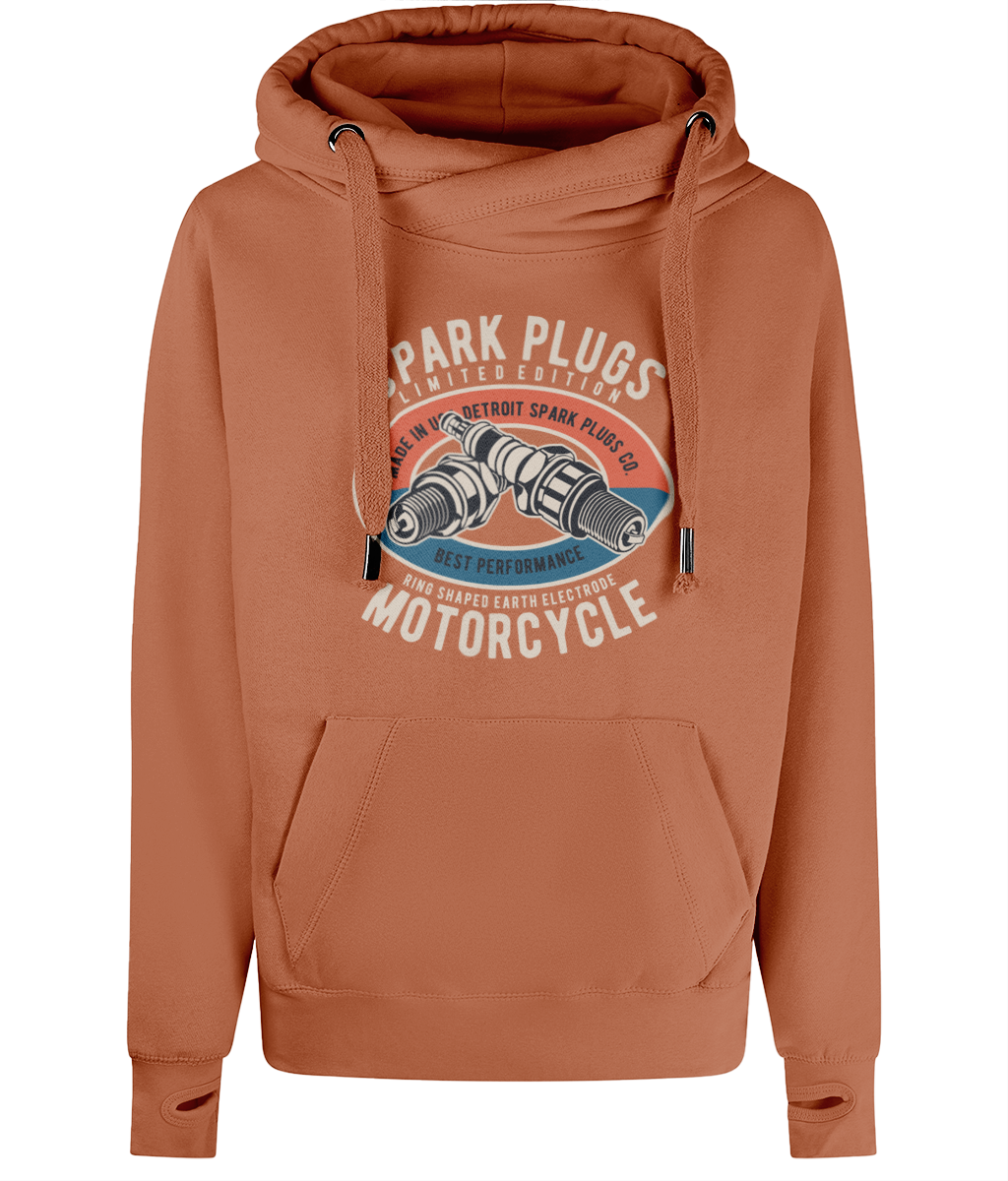 Spark Plugs - AWDis Cross Neck Hoodie - Vitesse T-Shirts UK