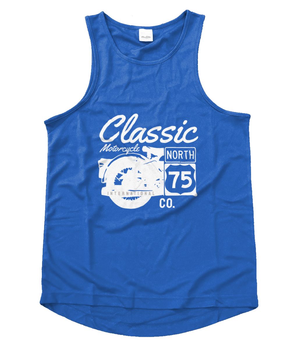Classic Motorcycle 75 white - Men's Cool Vest - Vitesse T-Shirts UK