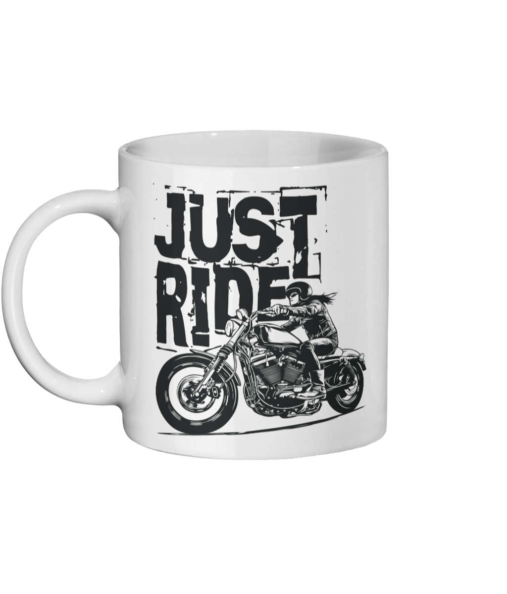 Biker Girl Black - Ceramic Mug 11oz - Vitesse T-Shirts UK
