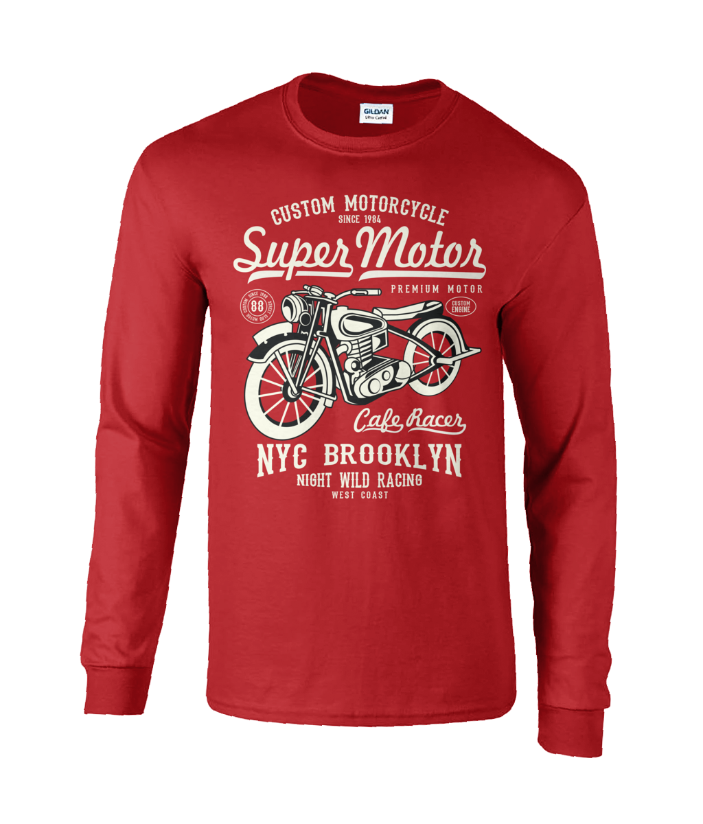 Super Motor - Ultra Cotton Long Sleeve T-Shirt - Vitesse T-Shirts UK