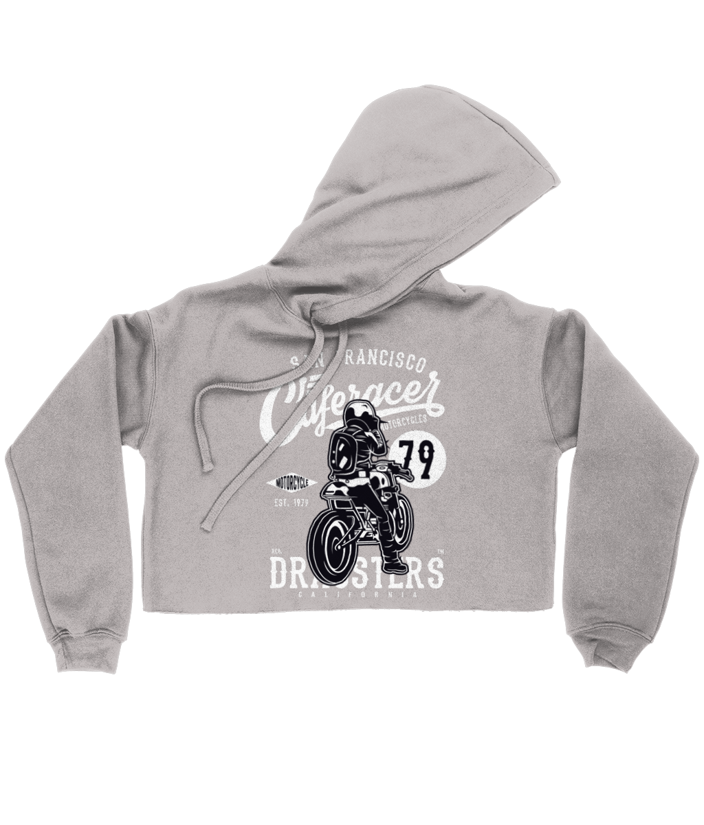 Cafe Racer V2 - Bella Ladies Cropped Hoodie - Vitesse T-Shirts UK