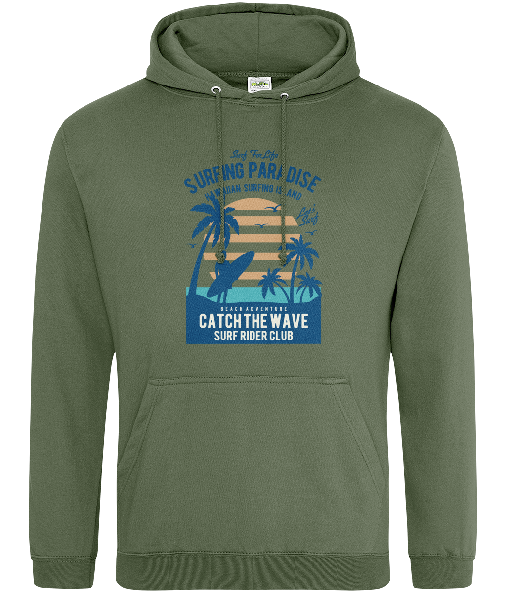 Surfing Paradise - AWDis College Hoodie - Vitesse T-Shirts UK