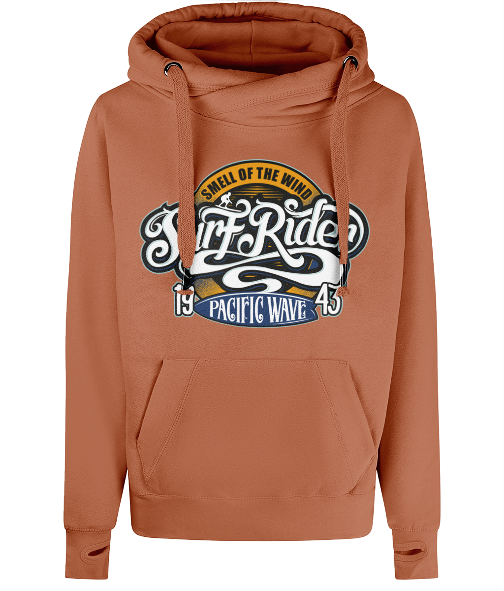 Surf Rider v2 - AWDis Cross Neck Hoodie - Vitesse T-Shirts UK