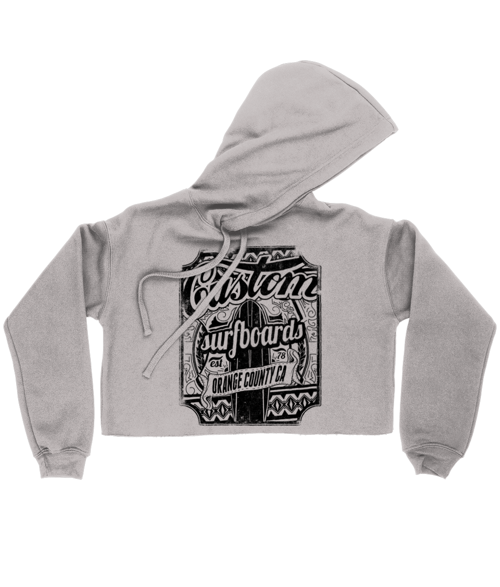 Custom Surfboards - Bella Ladies Cropped Hoodie - Vitesse T-Shirts UK