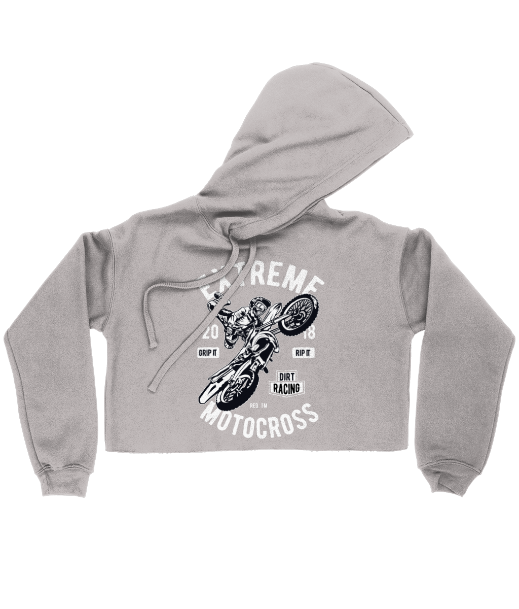 Extreme Motocross - Bella Ladies Cropped Hoodie - Vitesse T-Shirts UK