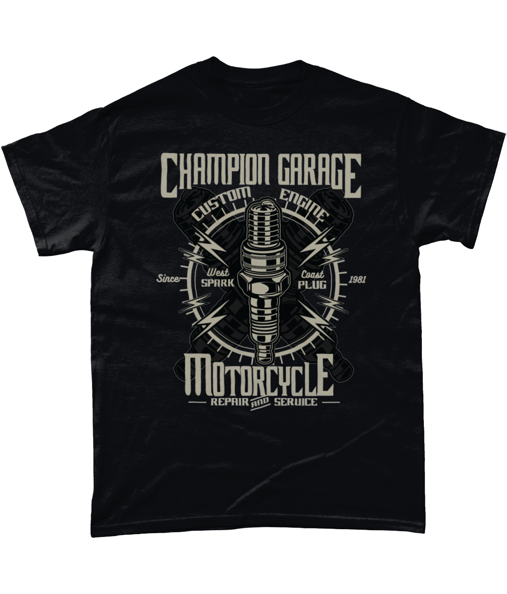 Spark Plug - Heavy Cotton T-Shirt - Vitesse T-Shirts UK