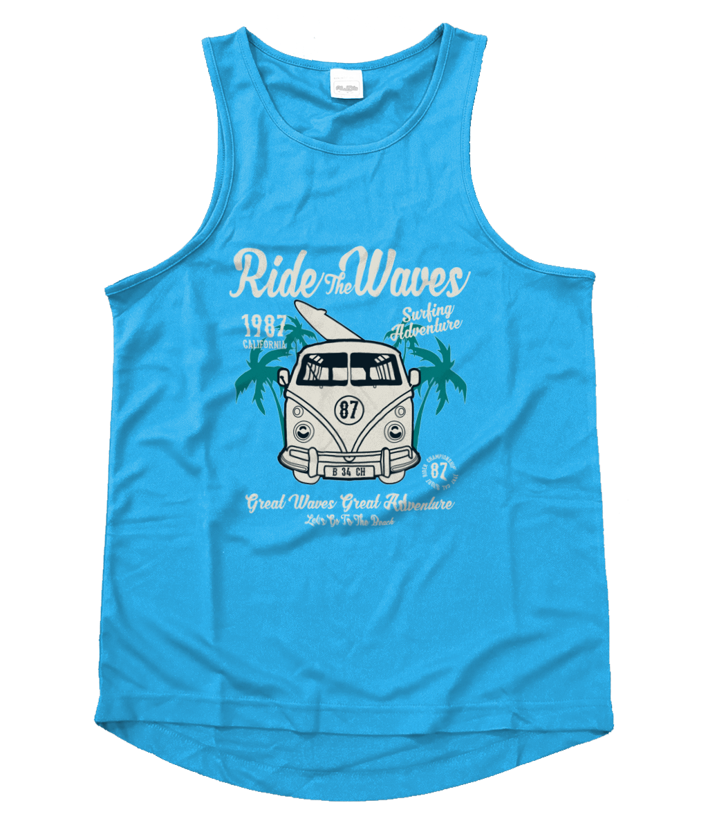 Ride The Waves - Men's Cool Vest - Vitesse T-Shirts UK