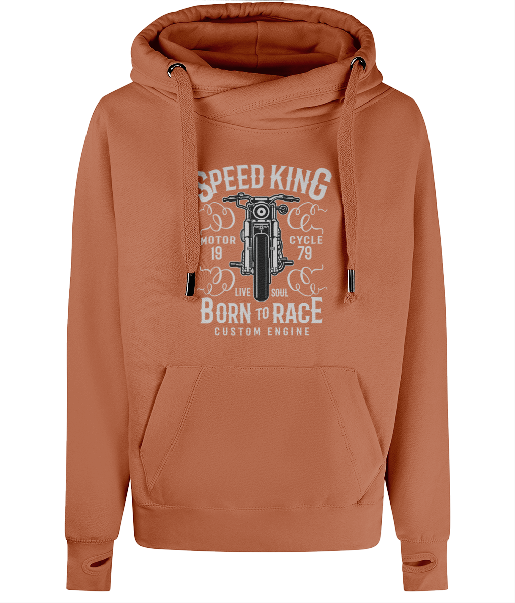 Speed King - AWDis Cross Neck Hoodie - Vitesse T-Shirts UK