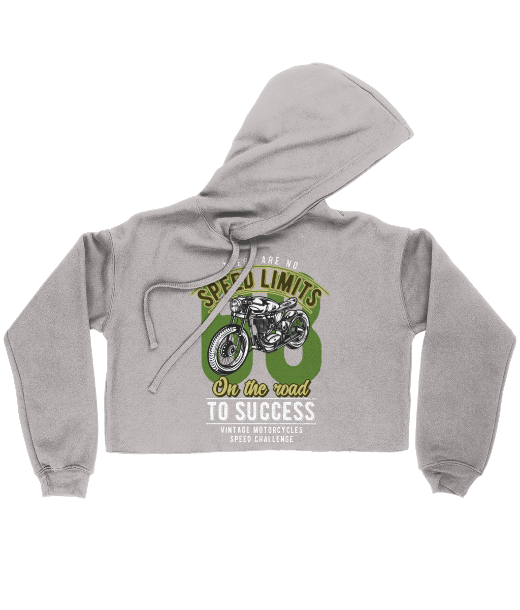No Speed Limits - Bella Ladies Cropped Hoodie - Vitesse T-Shirts UK