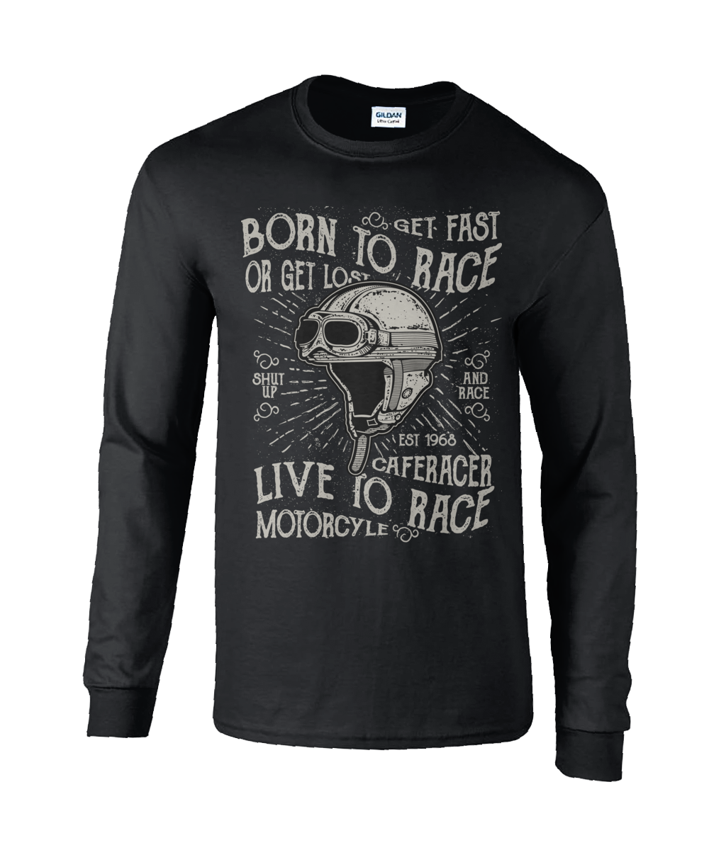 Born To Race - Ultra Cotton® Long Sleeve T-Shirt - Vitesse T-Shirts UK
