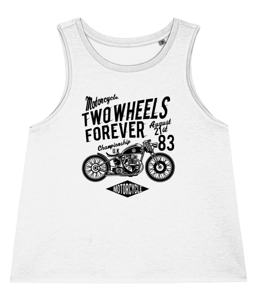 Two Wheels Forever Black - Stella Dancer - Vitesse T-Shirts UK