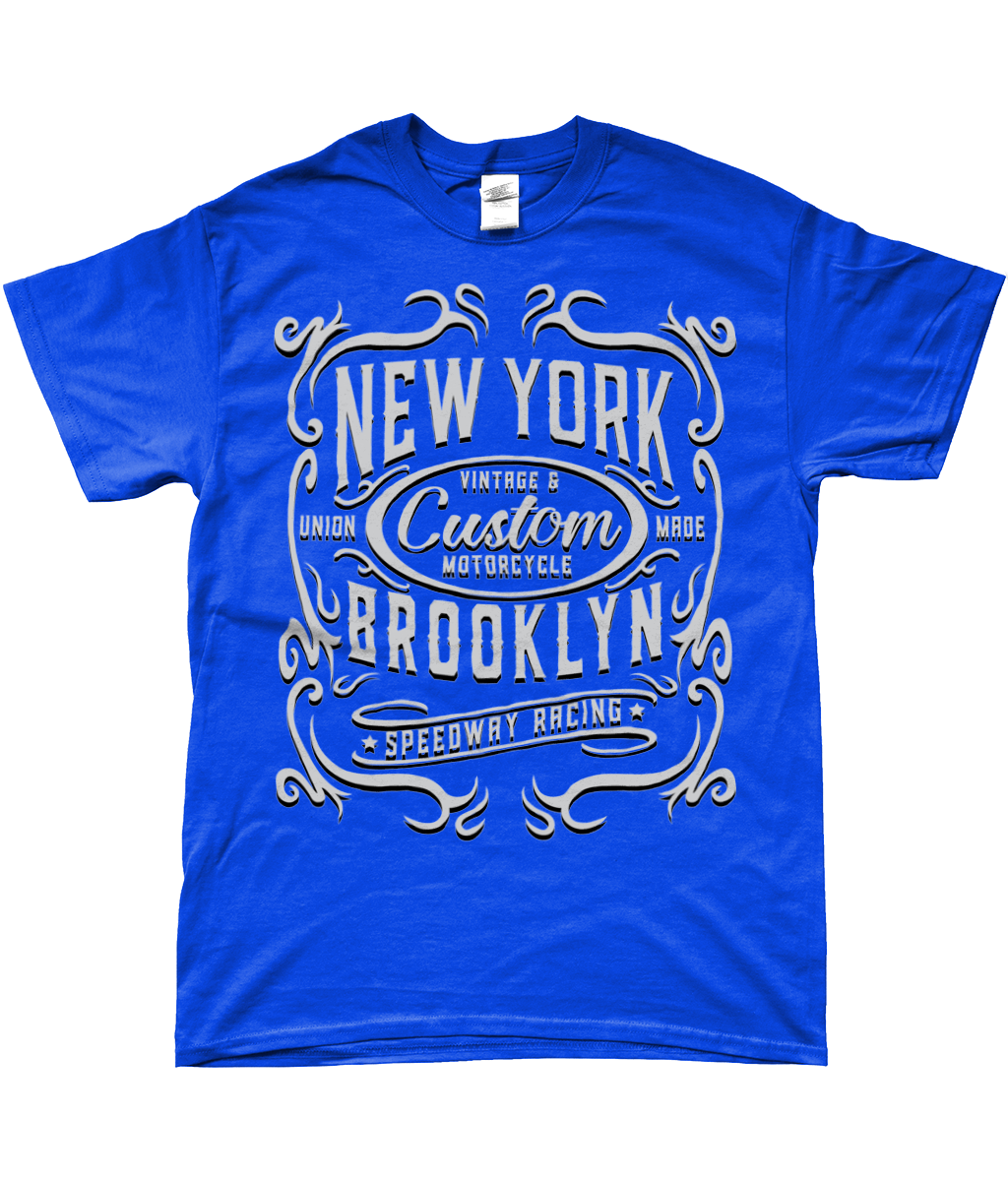 New York Motorcycle - SoftStyle Ringspun T-Shirt - Vitesse T-Shirts UK