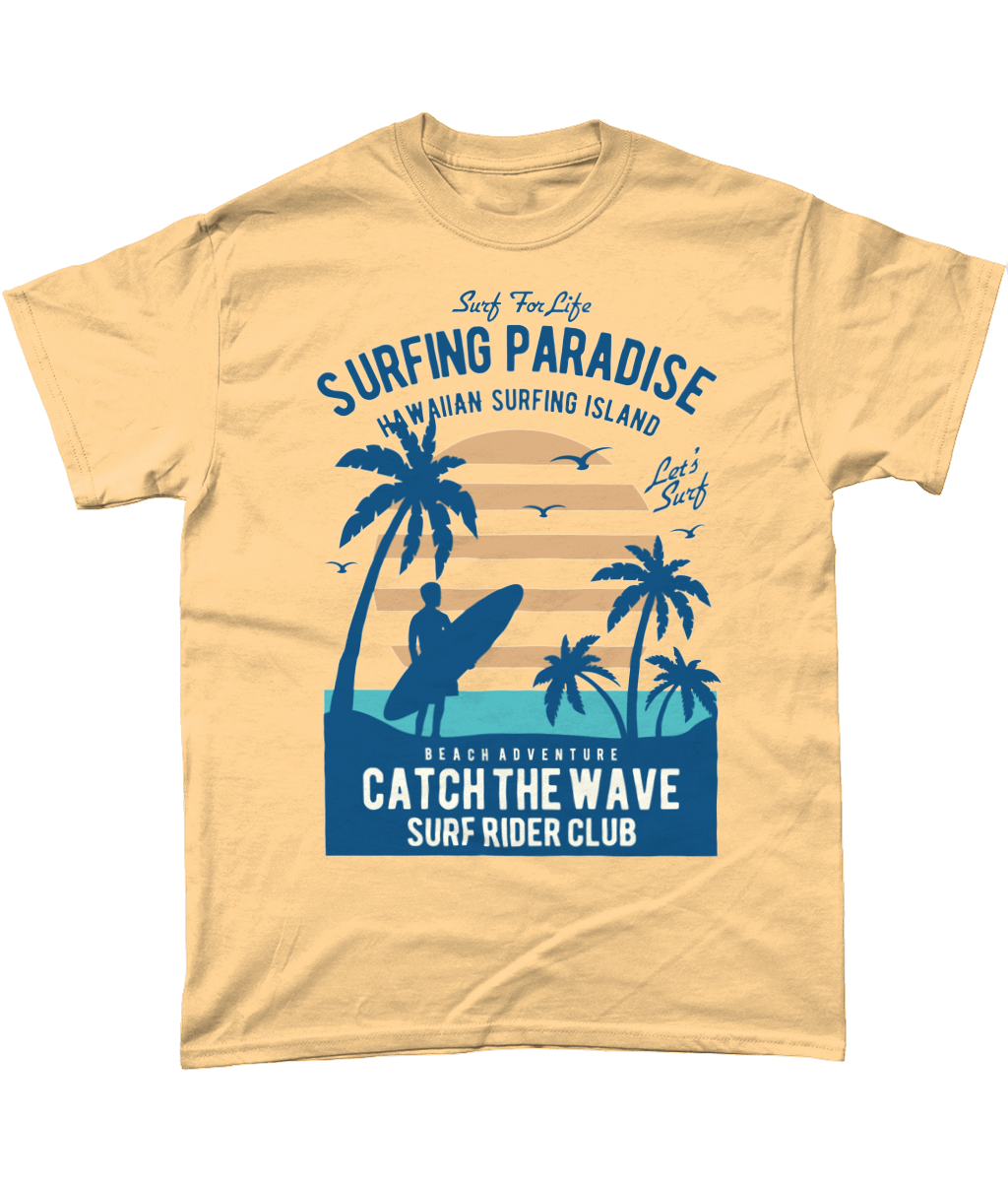 Surfing Paradise - Heavy Cotton T-Shirt - Vitesse T-Shirts UK