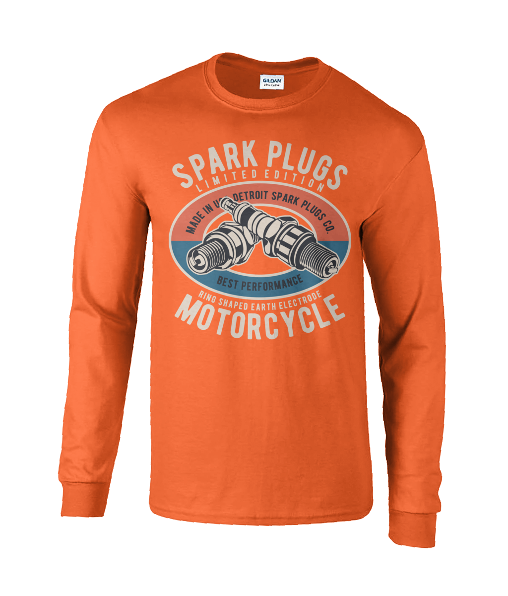 Spark Plugs - Ultra Cotton Long Sleeve T-Shirt - Vitesse T-Shirts UK