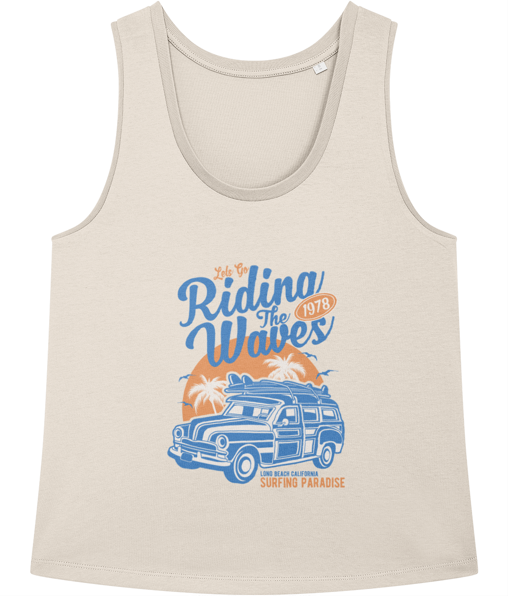 Riding The Waves - Stella Minter LAdies Vest - Vitesse T-Shirts UK