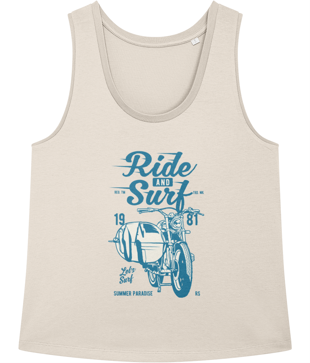 Ride And Surf - Stella Minter Ladies Vest - Vitesse T-Shirts UK