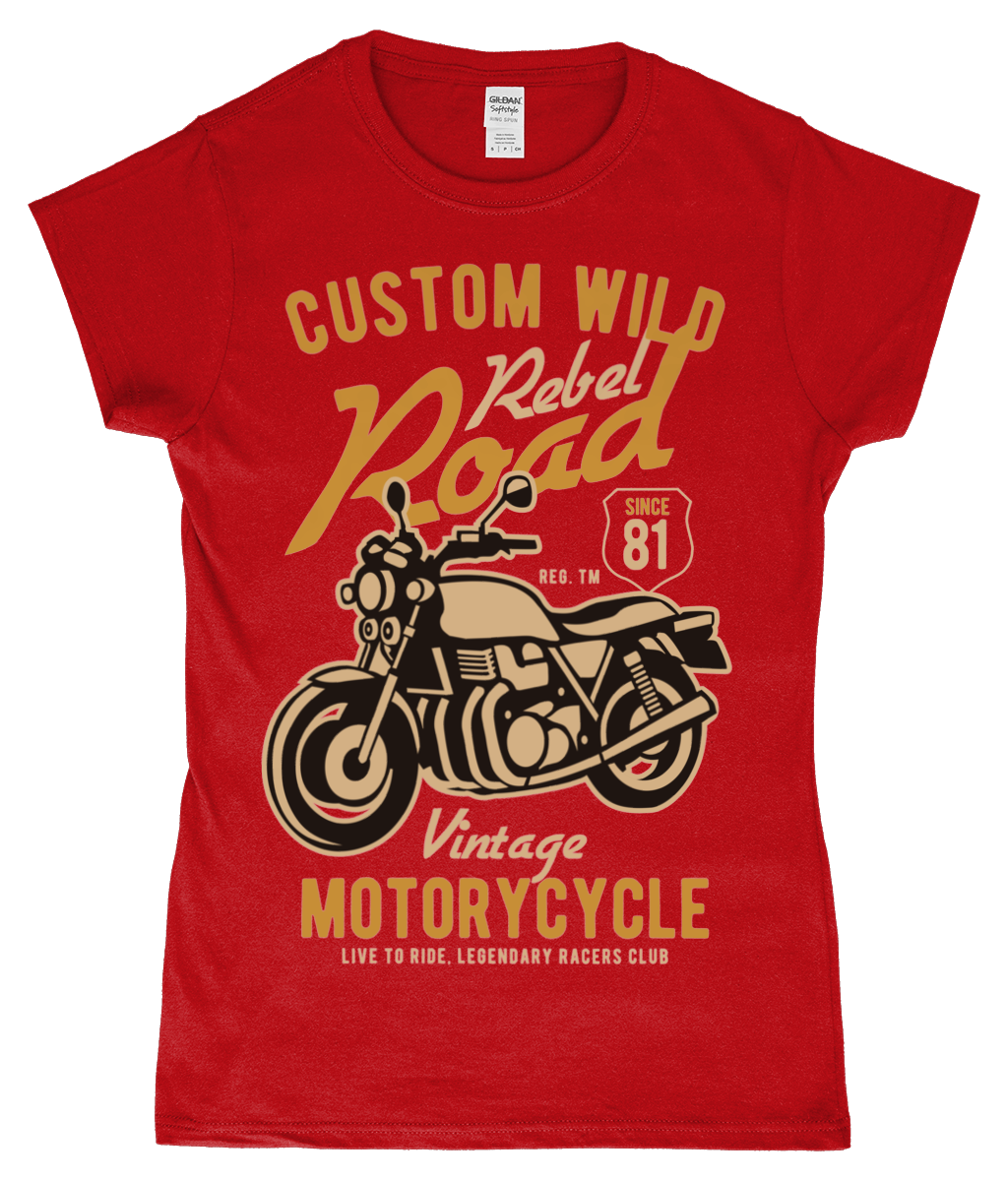 Custom Wild - Gildan SoftStyle® Ladies Fitted Ringspun T-Shirt - Vitesse T-Shirts UK