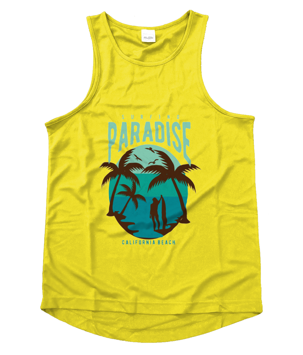 Surfing Paradise California Beach - Men's Cool Vest - Vitesse T-Shirts UK
