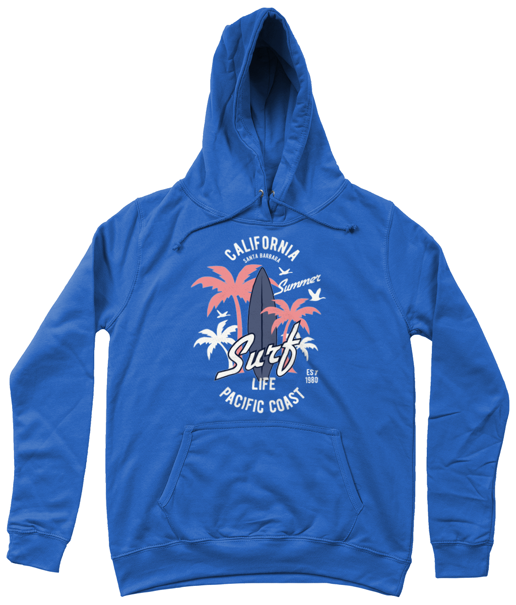 California Surf - AWDis Girlie College Hoodie - Vitesse T-Shirts UK