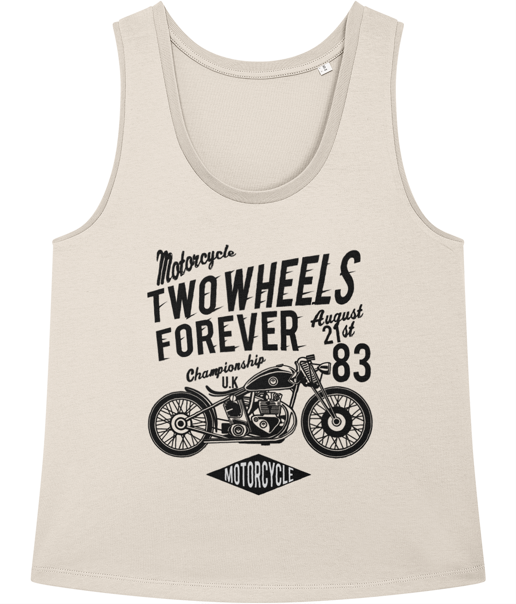 Two Wheels Forever Black - Stella Minter - Vitesse T-Shirts UK