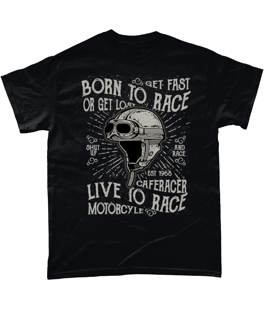 Born To Race - Heavy Cotton T-Shirt - Vitesse T-Shirts UK