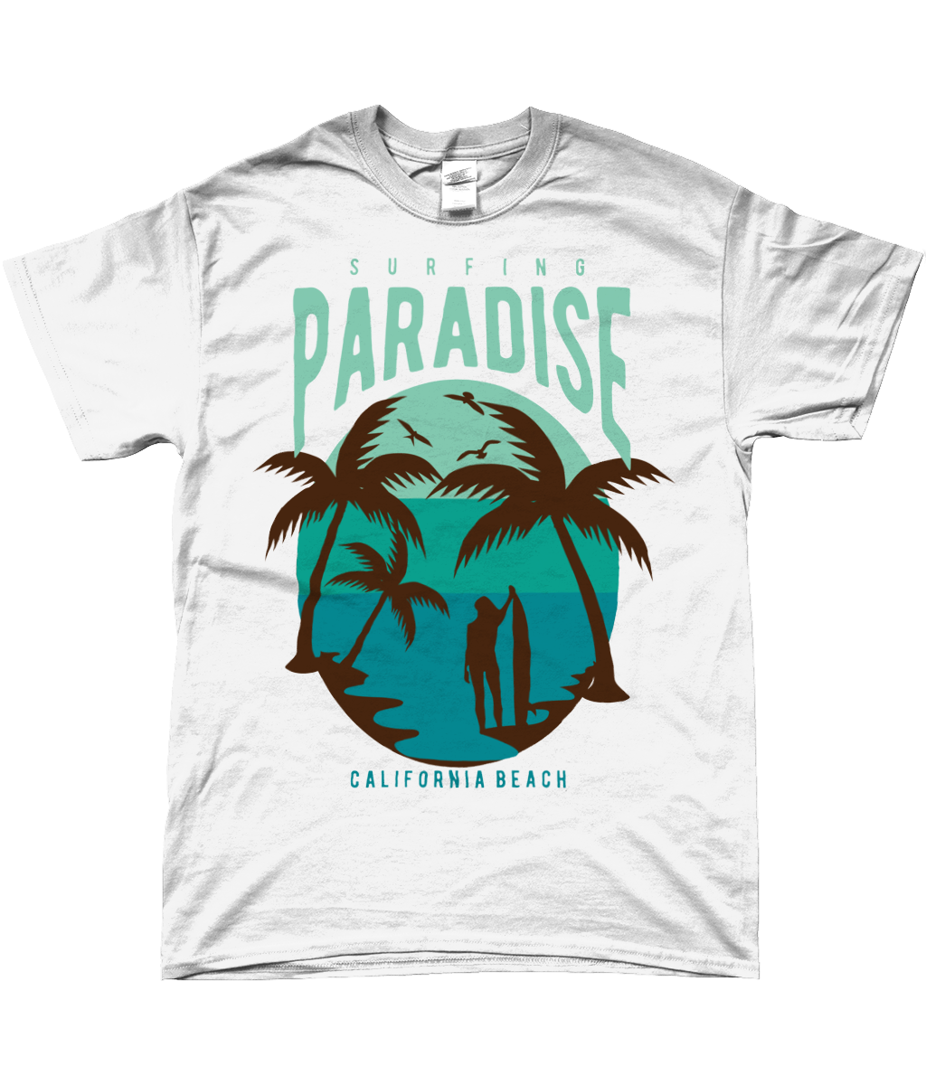 Surfing Paradise California Beach - Gildan SoftStyle® Ringspun T-Shirt - Vitesse T-Shirts UK