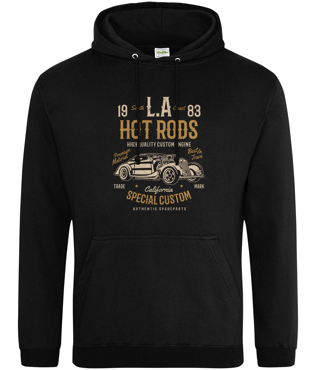 LA Hot Rods - AWDis College Hoodie - Vitesse T-Shirts UK