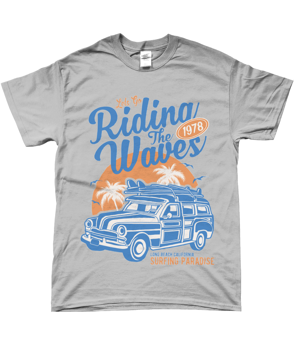 Riding The Waves - SoftStyle Ringspun T-Shirt - Vitesse T-Shirts UK