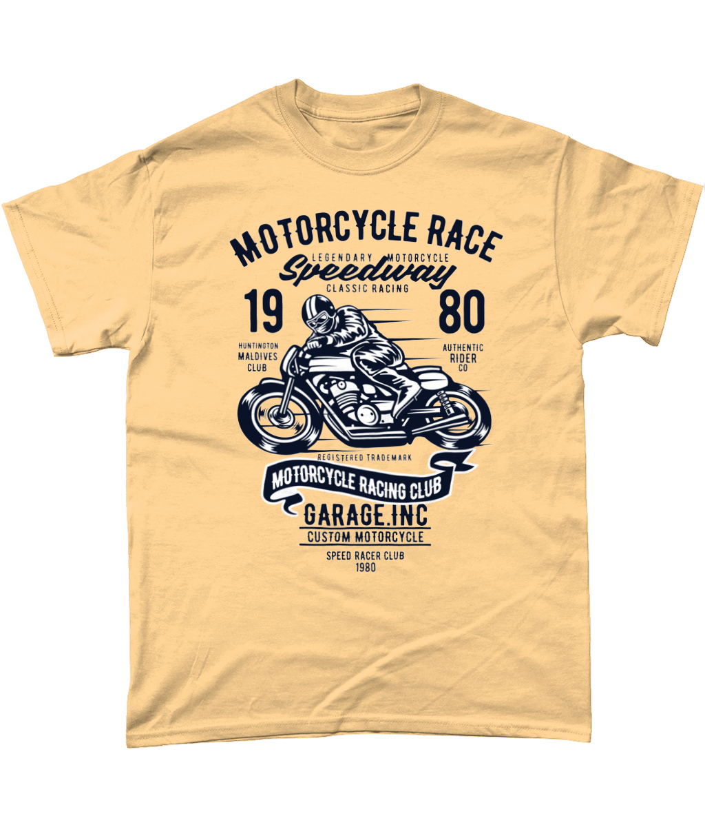 Motorcycle Race - Gildan Heavy Cotton T-Shirt - Vitesse T-Shirts UK