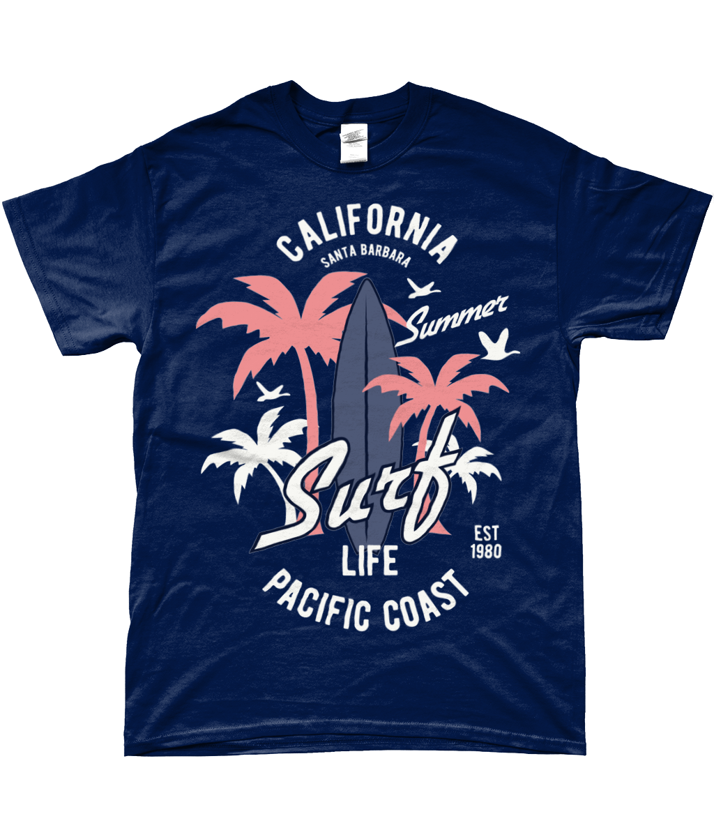 California Surf - Gildan SoftStyle® Ringspun T-Shirt - Vitesse T-Shirts UK