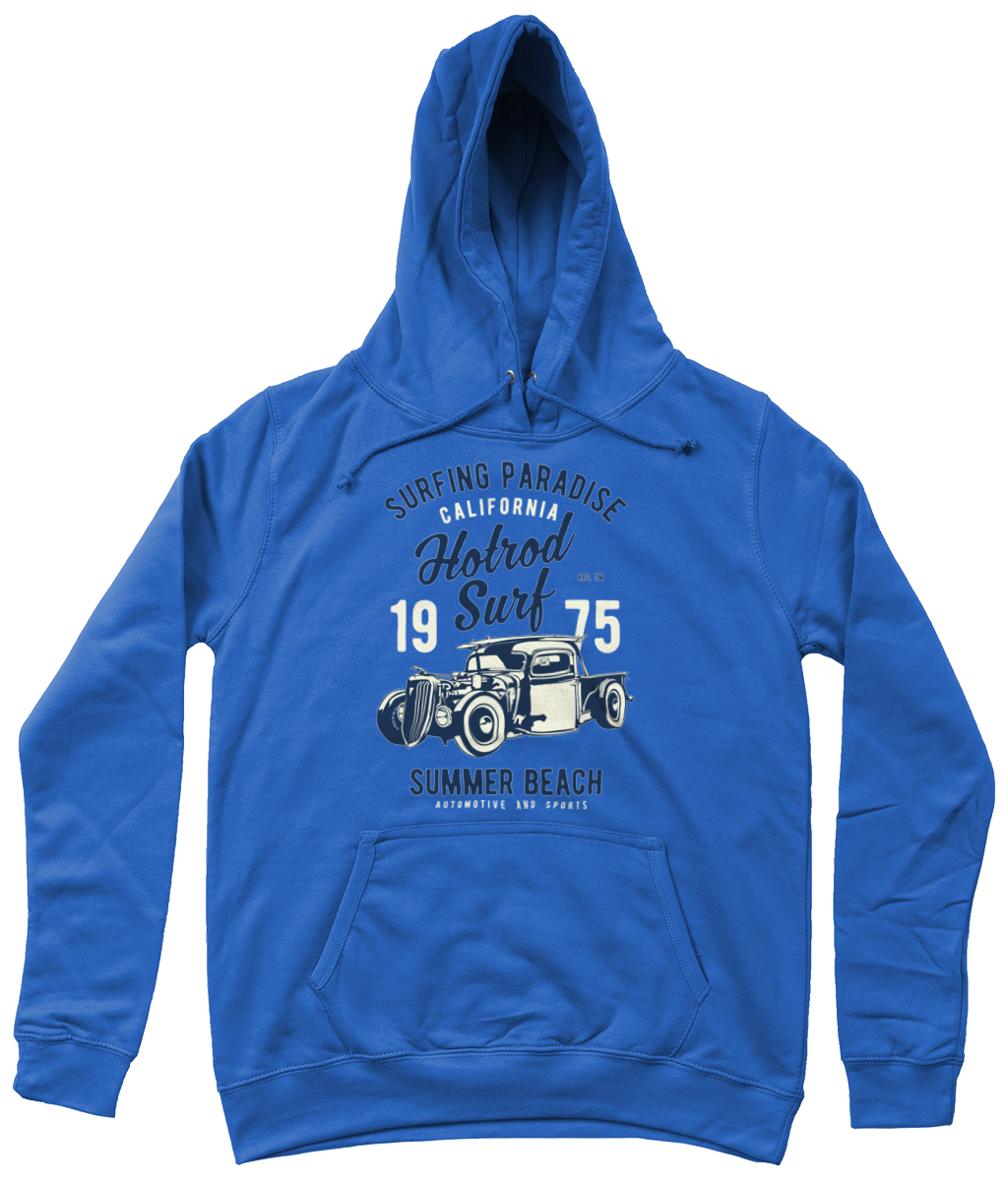 Hotrod Surf - AWDis Girlie College Hoodie - Vitesse T-Shirts UK