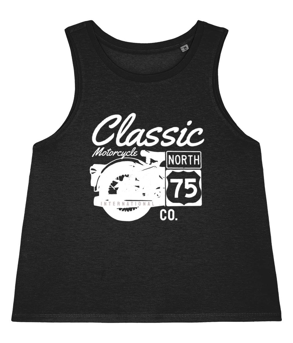 Classic Motorcycle 75 white - Stella Dancer - Vitesse T-Shirts UK