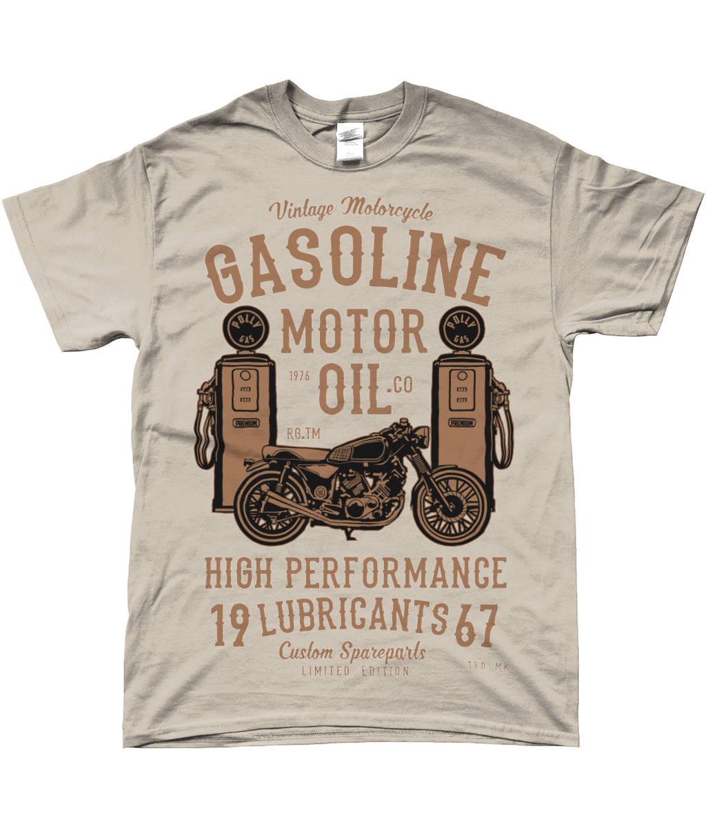 Gasoline Motor Oil - SoftStyle Ringspun T-Shirt - Vitesse T-Shirts UK