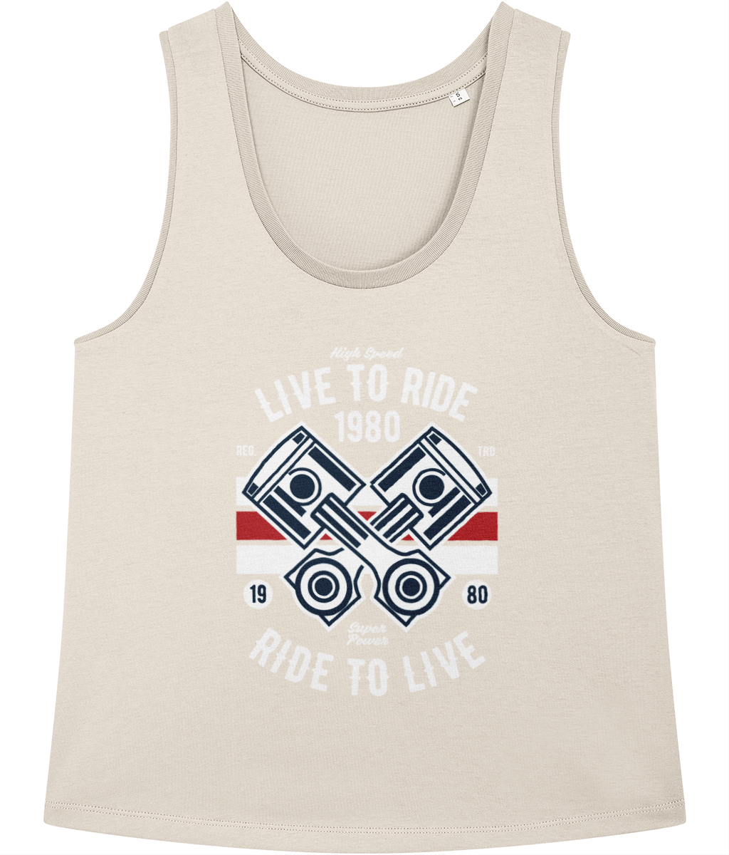 Live To Ride 1980 - Stella Minter - Vitesse T-Shirts UK