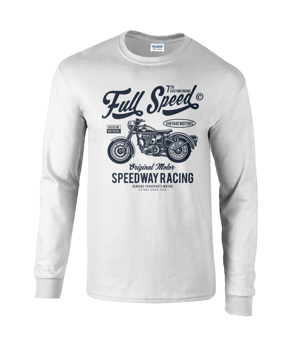 Full Speed - Ultra Cotton Long Sleeve T-Shirt - Vitesse T-Shirts UK