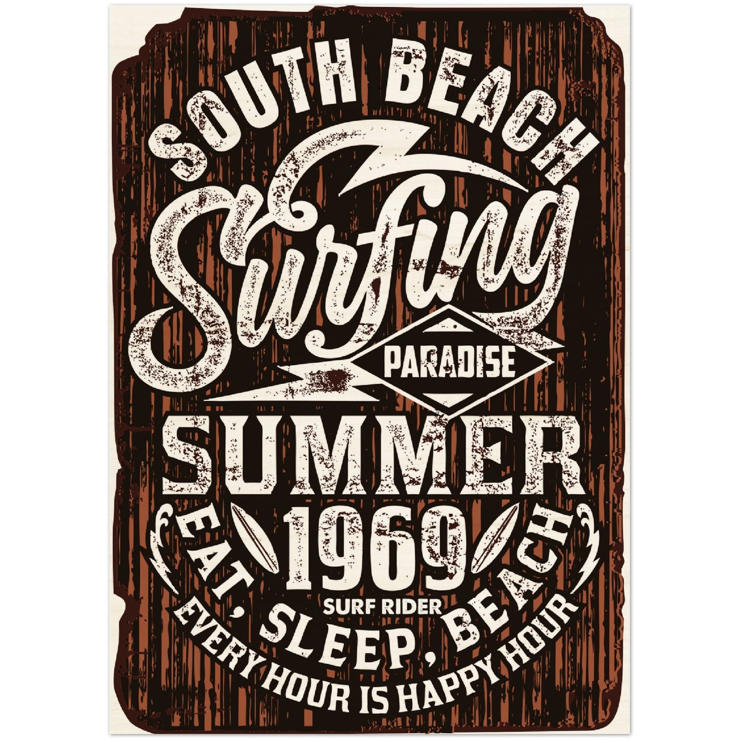 Summer 1969 - Wood Prints - Vitesse T-Shirts UK