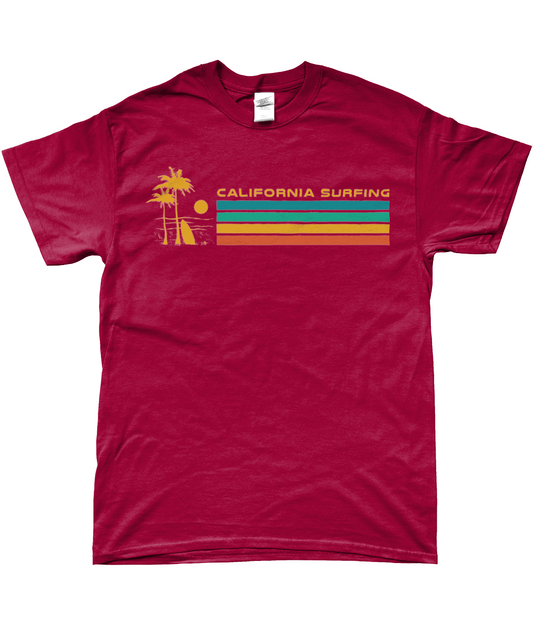 Surf en Californie - T-shirt filé à l'anneau SoftStyle®